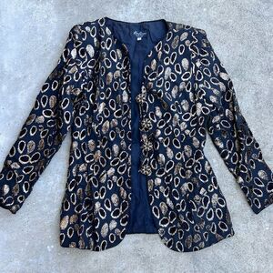 Karen Lawrence Vintage 1980s Metallic Jacket size 8